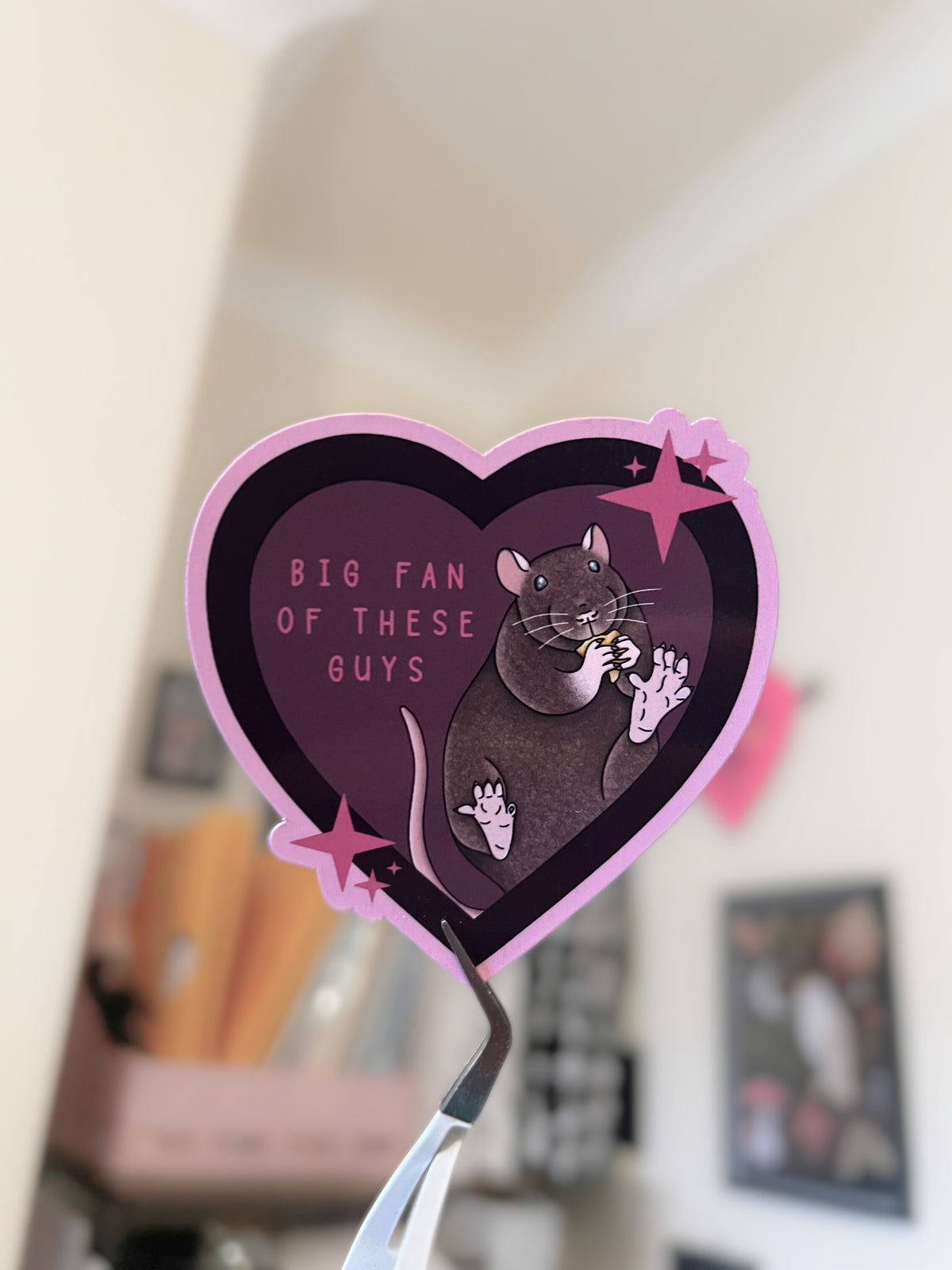 Big Fan Of Rats Vinyl Sticker