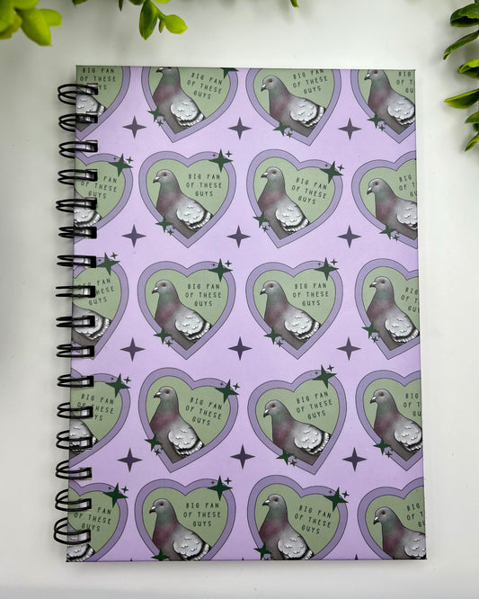 Big Fan Of Pigeons A5 Notebook