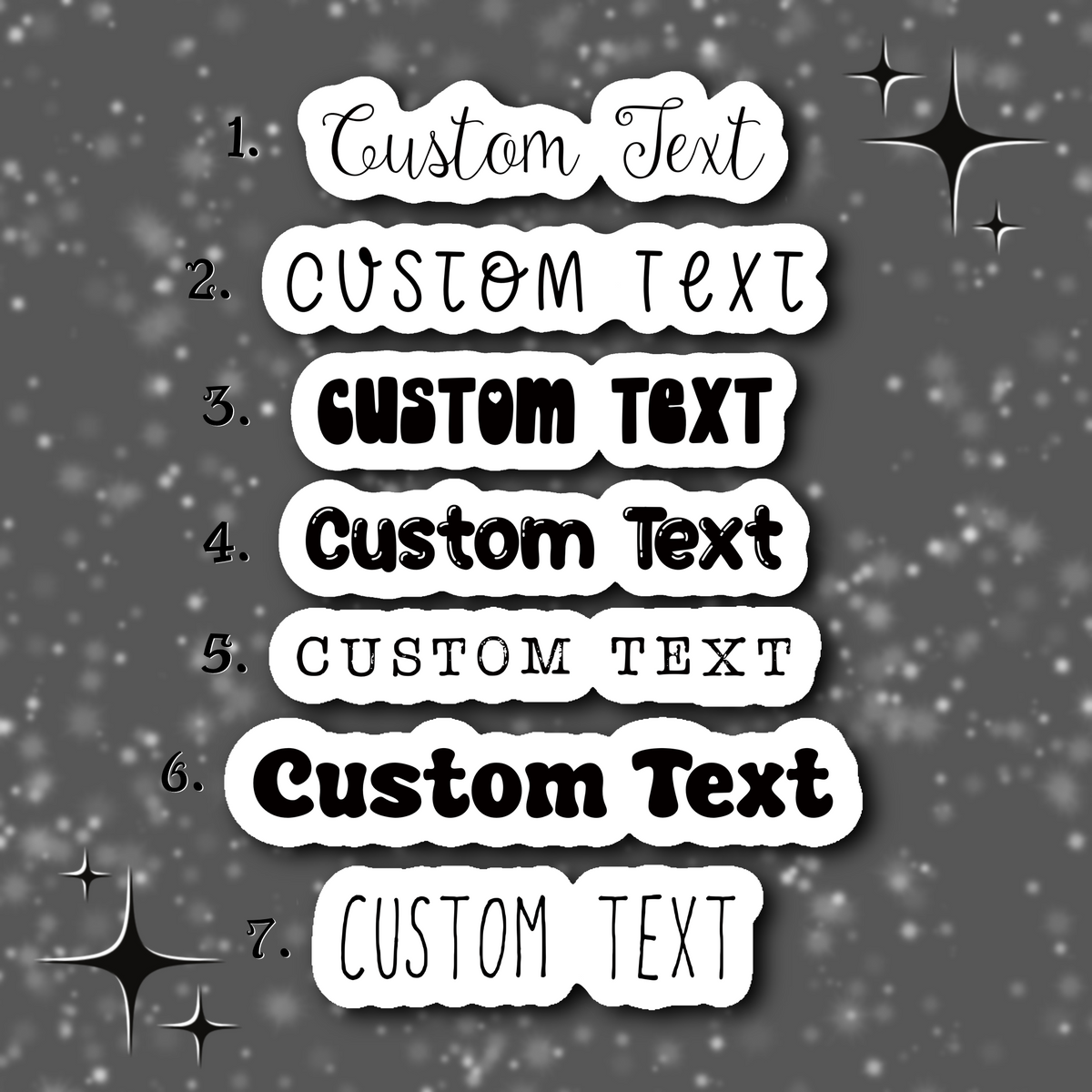 Custom Vinyl Text Sticker