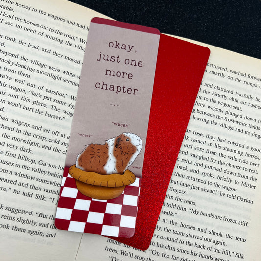 Guinea Pig Pie Glitter Backed Bookmark