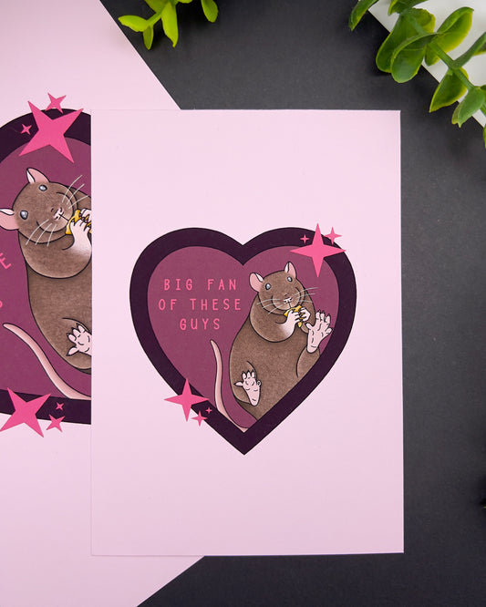 Big Fan Of Rats Print