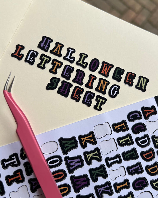 Halloween Lettering Sticker Sheet