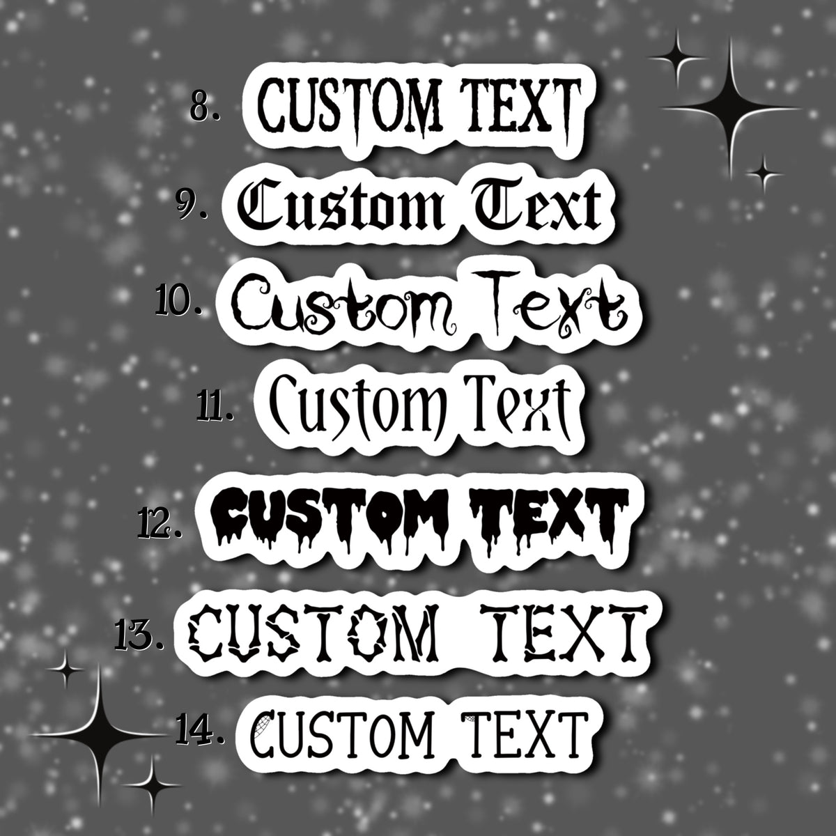 Custom Vinyl Text Sticker