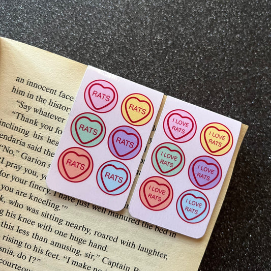 Rats/I Love Rats Magnetic Bookmark